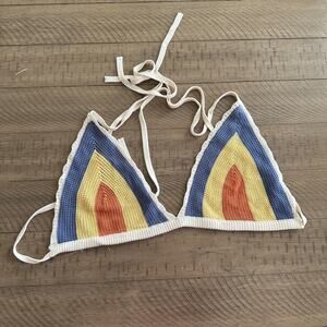 Almost Famous 70s Inspired Crochet Bikini Top Plus Size 2X